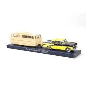 Marketplace - Simca Vedette Chambord 1958 et caravane Hénon Jaune Paille/Noir - Norev - 1:43