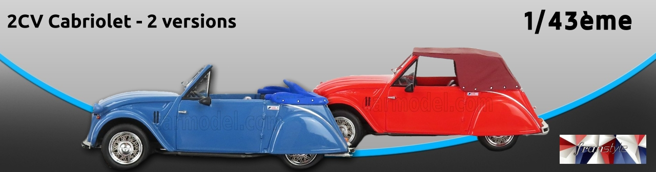 Nouveau : Citroën 2CV Cabriolet de 1954 par Franstyle Voitures Miniatures.fr Nouveau : Citroën 2CV Cabriolet de 1954 par Franstyle Voitures Miniatures.fr