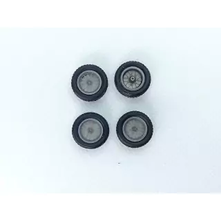 4 roues ø15 mm - Résine 3D - 1:43