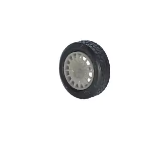 4 roues ø15 mm avec jantes Rallye - Résine - 1:43