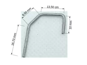 2 axes cintrés ø1.30 mm - White Metal - CPC Production |Pièces et k...