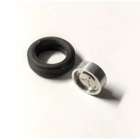 5 roues complètes - Chrome - Alu et White Metal - Ech 1:43