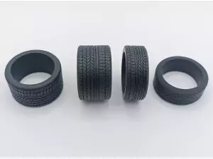 4 pneus AV/AR ø36.50 mm - Résine souple - 1:18 |Pièces et kits pour...