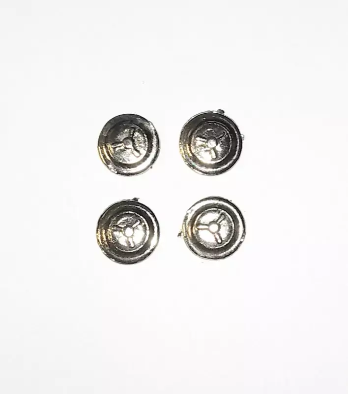 4 Inserts en White Metal  - Ø 8 mm - Ech. 1:43