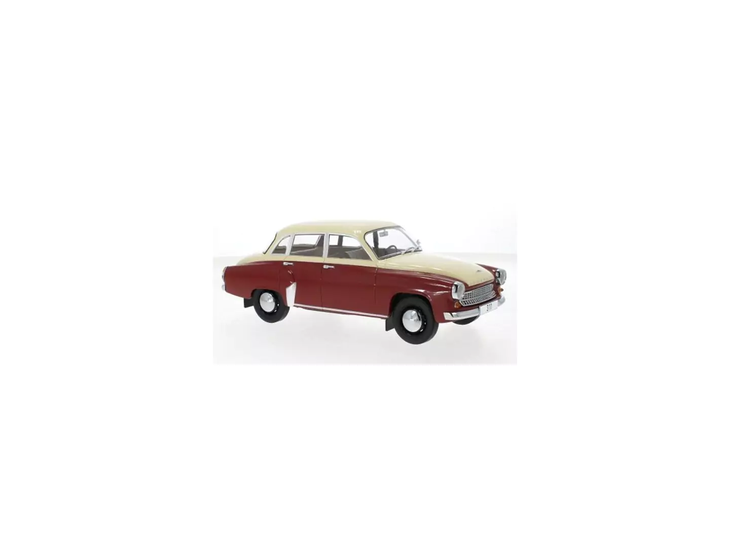 Marketplace : WARTBURG 311 1959 Bordeaux et beige - ModelCar - 1:18