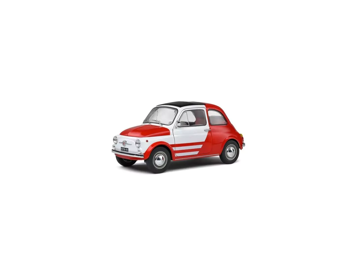 Marketplace : FIAT 500 Turbina Tribute 1965 Rouge et blanche - Solido - 1:18
