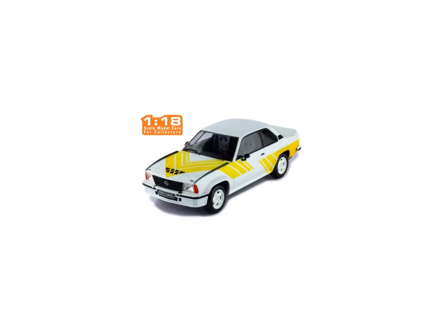 Marketplace : OPEL Ascona B 400 1982 Blanche et jaune - Ixo - 1:18
