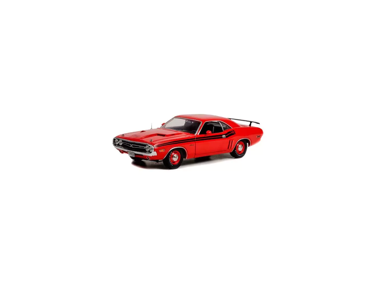 Marketplace : DODGE Challenger 1971 Rouge avec bandes noires - Greenlight - 1:18