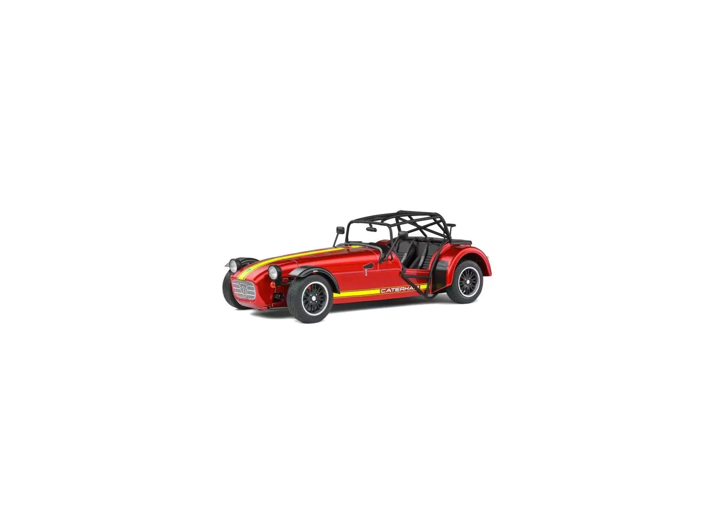 Marketplace : Caterham Seven 275 Academy Rouge et jaune métallisés 2014 - Solido - 1:18