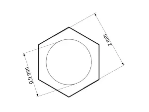 Ecrou en laiton - 6pans de 2mm - X10