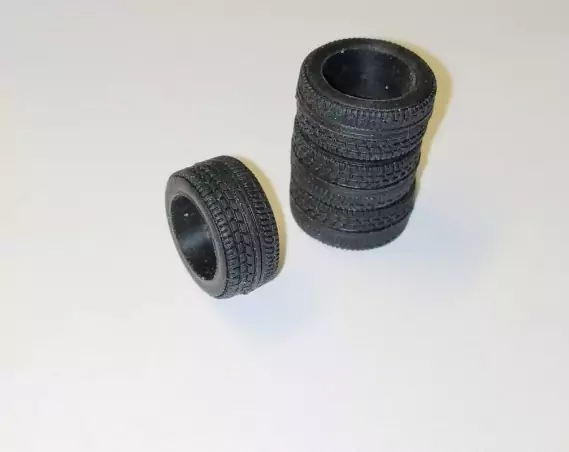 4 Pneus 14.5 X 10 X 6mm - Résine souple |Pièces et kits pour voitur...