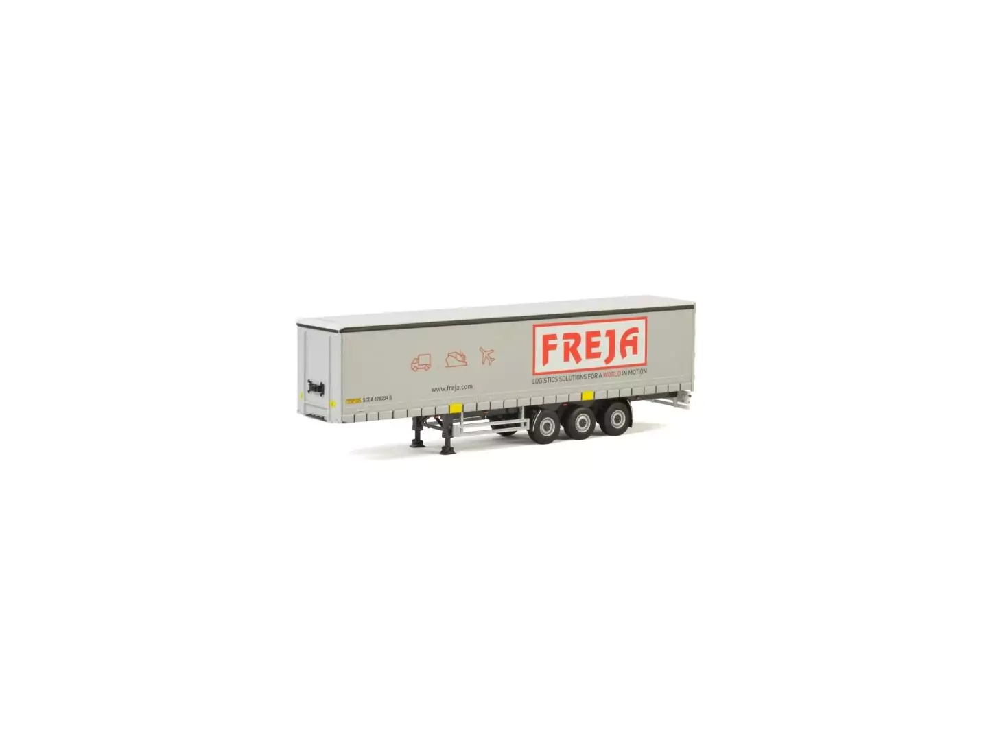Marketplace : Remorque bachée 3 essieux FREJA - WSI - 1:50