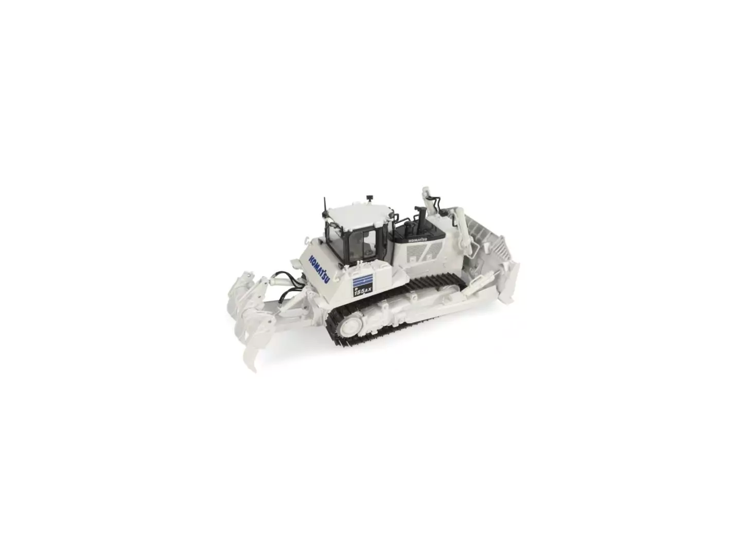 Marketplace : Bull KOMATSU D155 AX-7 - Version Blanche - Universal Hobbies - 1:50