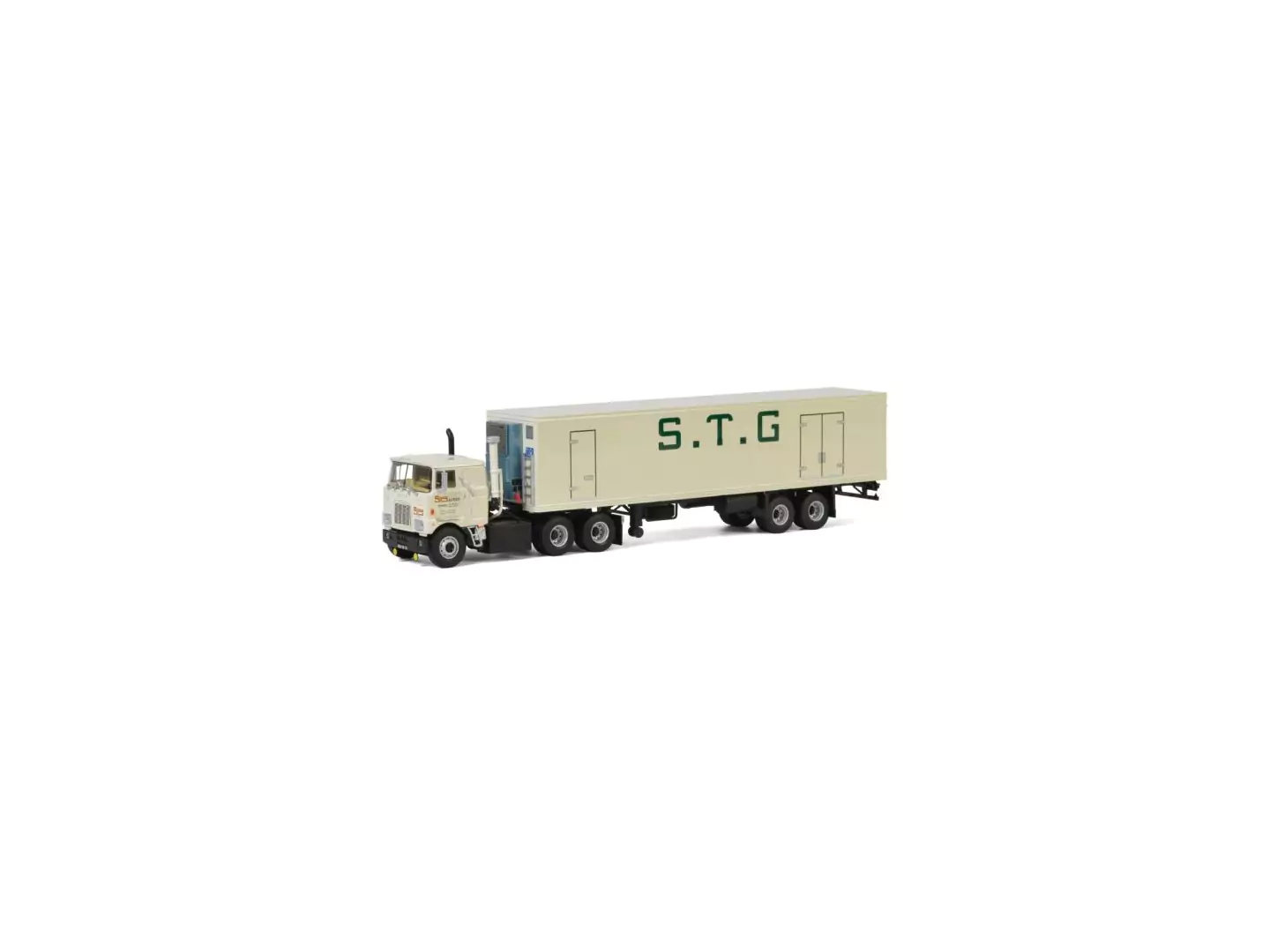 Marketplace : MACK F700 6x4 avec remorque frigo 2 Essieux S.T.G - WSI - 1:50