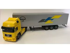 Marketplace : MAN F2000 4x2 et remorque caisse rigide MAN - Conrad - 1:50
