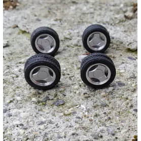 4 roues complètes SAAB 900 - Jantes ø10.20mm + Insert + Pneus - Ech...