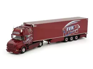 Marketplace : SCANIA Torpedo Topline 4x2 avec remorque frigo 3 Essieux TVX - Tekno - 1:50