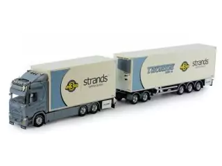Marketplace : SCANIA R 6x4 porteur avec remorque frigo 2+3 Essieux OSCARSSONS AKERI - Tekno - 1:50