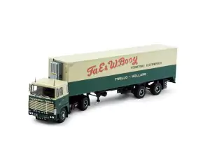 Marketplace : SCANIA 110 4X2 avec remorque frigorifique 2 essieux BOOY TWELLO - Tekno - 1:50