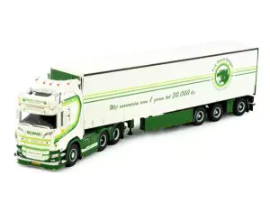 Marketplace : SCANIA Next génération R520-V8 6x4 avec remorque 2+1 Essieux Patrick VAN DER HOEVEN - Tekno - 1:50