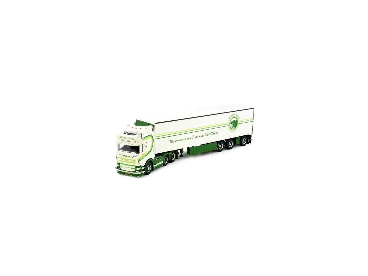 Marketplace : SCANIA Next génération R520-V8 6x4 avec remorque 2+1 Essieux Patrick VAN DER HOEVEN - Tekno - 1:50