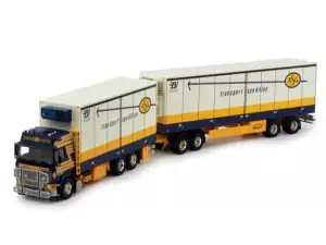 Marketplace : VOLVO F12 GL 6x4 porteur avec remorque frigo 2+2 Essieux ASG UPPMAN - Tekno - 1:50