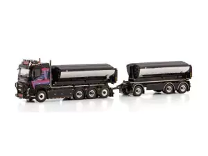 Marketplace : VOLVO FH4 Sleeper Cab 8x4 porteur benne déposable et remorque – HAUGEN - WSI - 1:50