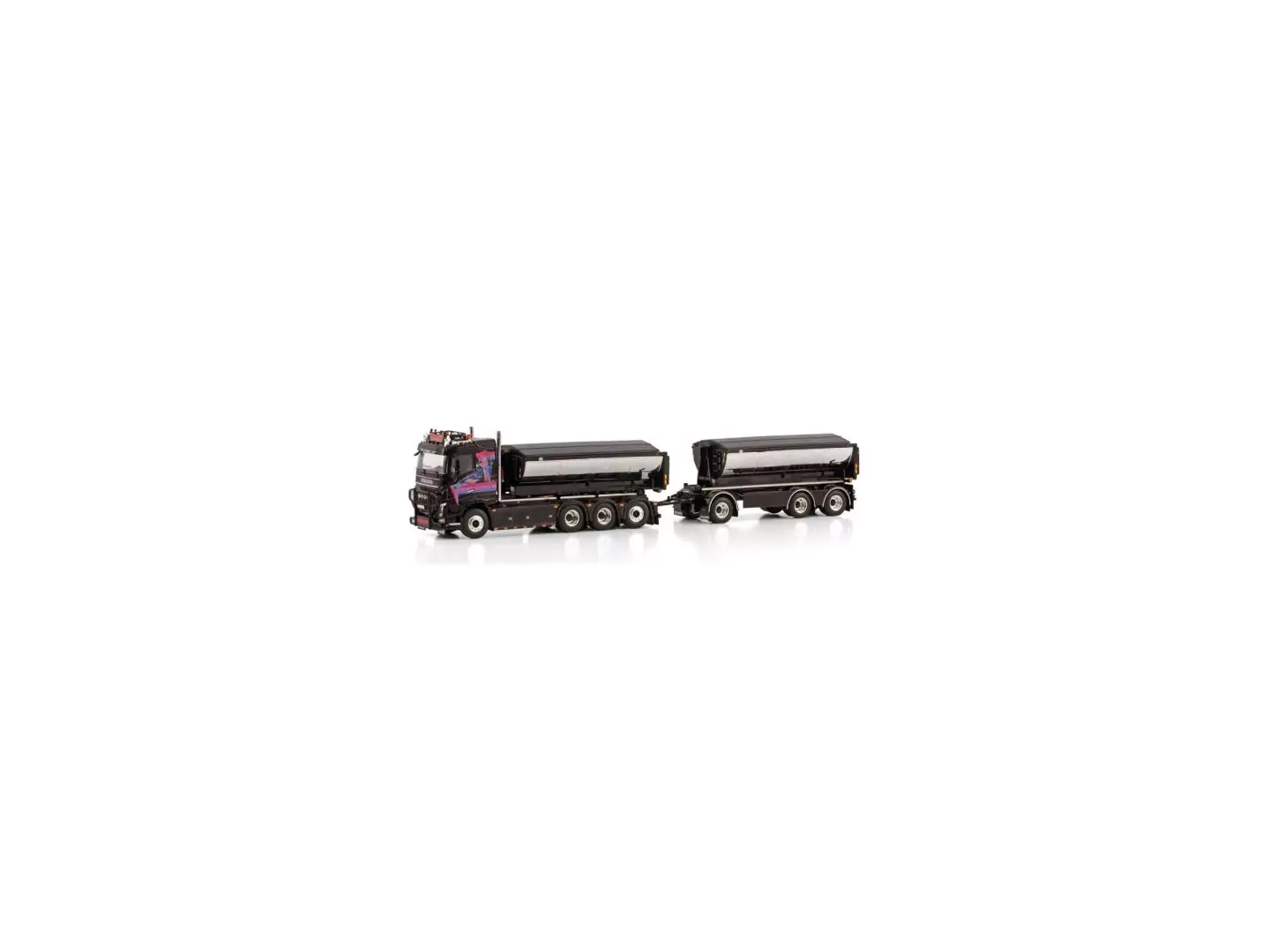 Marketplace : VOLVO FH4 Sleeper Cab 8x4 porteur benne déposable et remorque – HAUGEN - WSI - 1:50