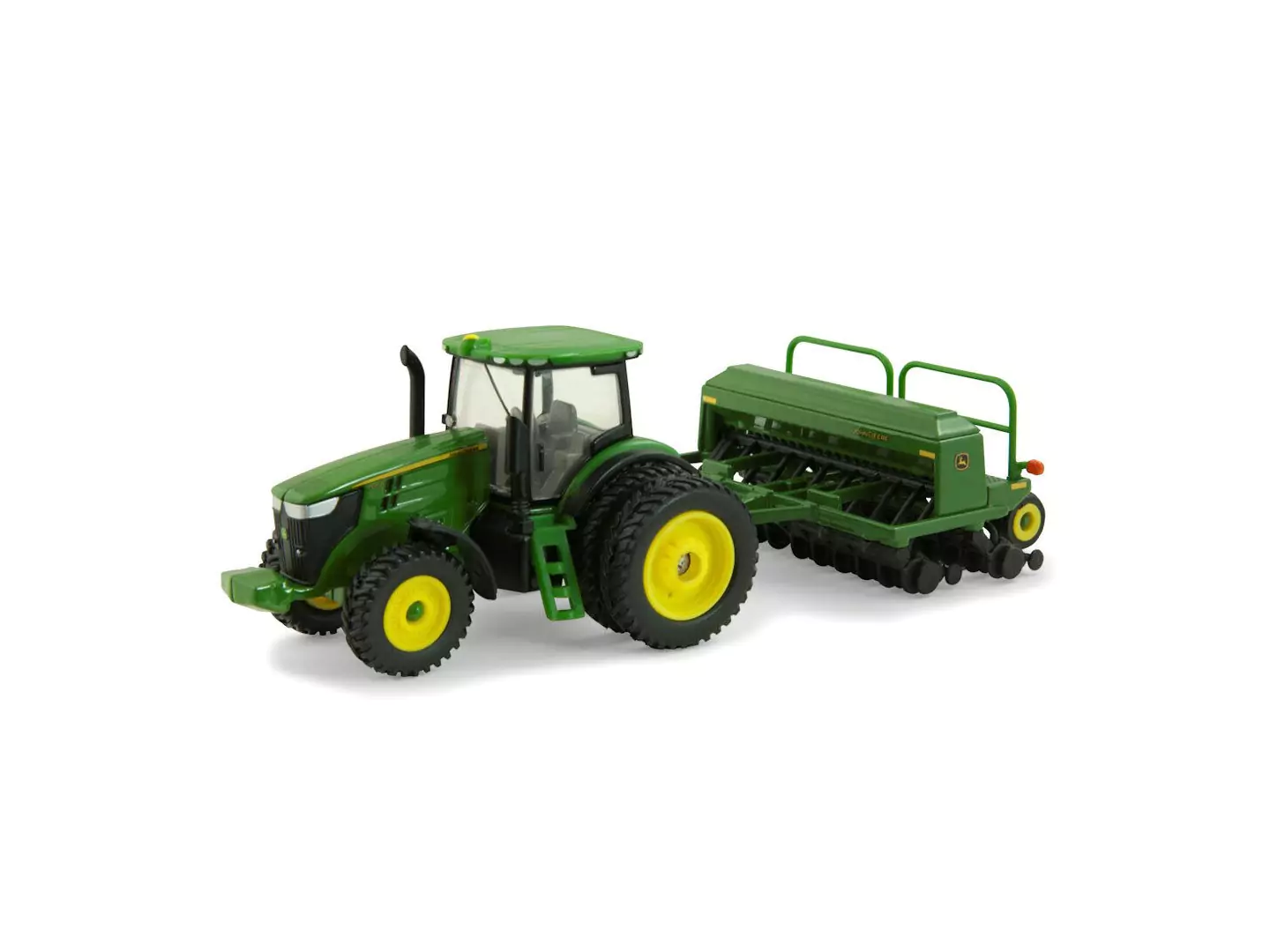 Markeplace : Tracteur avec roues jumelées arrières JOHN DEERE 7215R - ERTL - 1:64