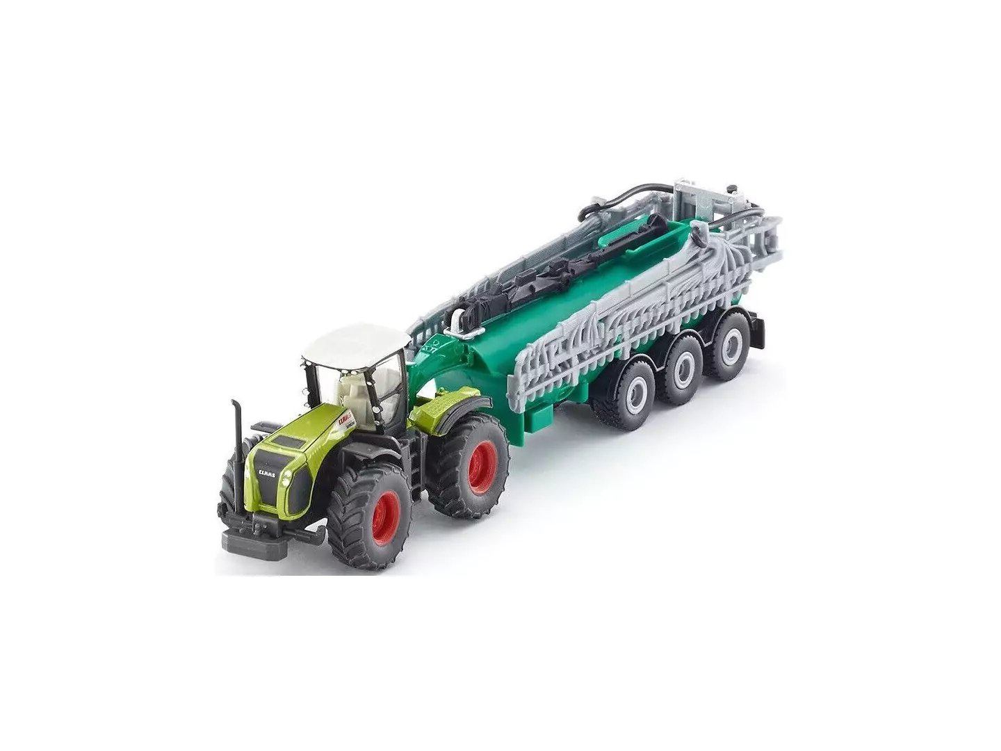 Markeplace : Tracteur CLAAS XERION 5000 Avec tonne SAMSON 3 Essieux Ech:  - SIKU - 1:87