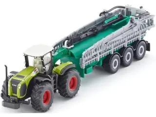 Markeplace : Tracteur CLAAS XERION 5000 Avec tonne SAMSON 3 Essieux Ech:  - SIKU - 1:87