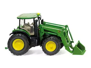 Markeplace : Tracteur équipé d'un chargeur avec godet JOHN DEERE 7280R  - WIKING - 1:87
