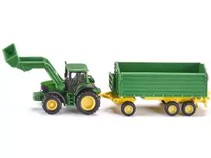 Markeplace : Tracteur JOHN DEERE avec Chargeur et Remorque  - SIKU - 1:87