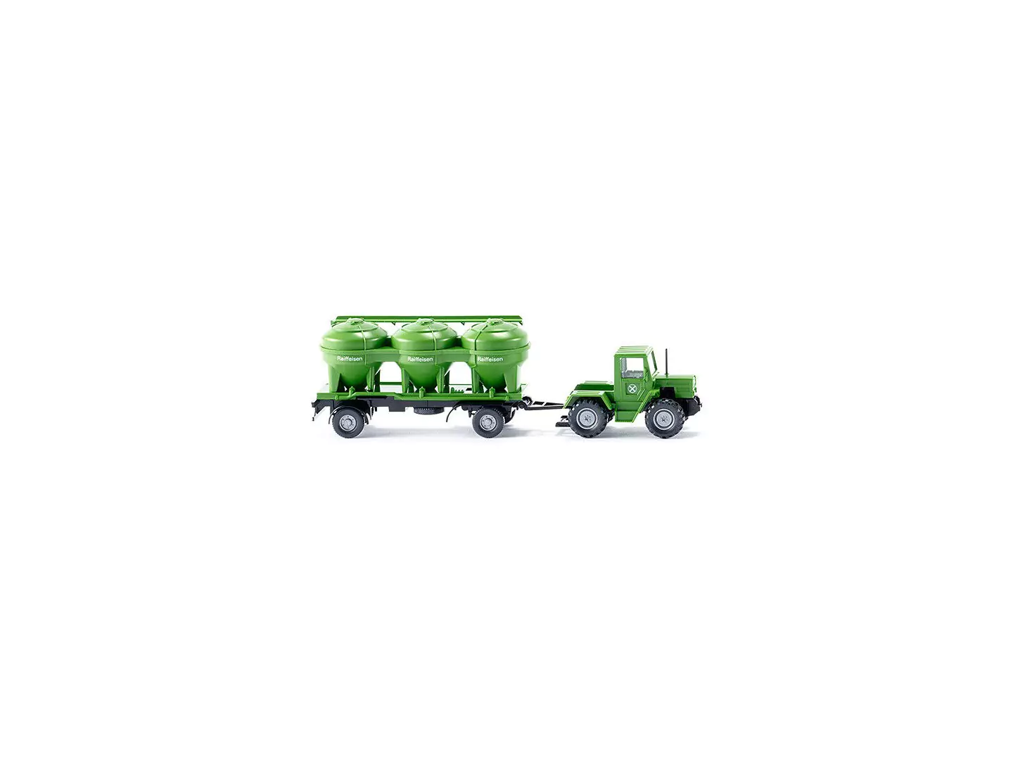 Markeplace : Tracteur MB TRAC 700 MERCEDES avec remorque silo  - WIKING - 1:87