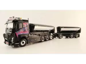 Marketplace : VOLVO FH4 Sleeper Cab 8x4 porteur benne déposable et remorque – HAUGEN - WSI - 1:50