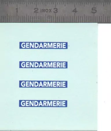 Décalcomanie de la Gendarmerie - Ech. 1:43 - Lot de 4
