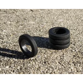 Pneus en résine souple - ø18mm Ép 3.50mm - Ech 1:43 - Par 4 |Pièces...
