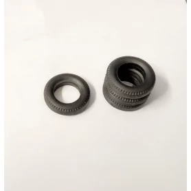 Pneus en résine souple - ø15mm Ép 3.50mm - Ech 1:43 - Par 4 |Pièces...