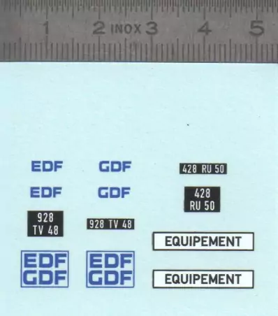 Décalcomanie "EDF GDF" 1/43ème |Pièces et kits pour voitures miniat...
