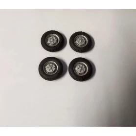 4 roues complètes pour fourgon OPEL Blitz - Ech. 1/43 - ø 19.40mm |...