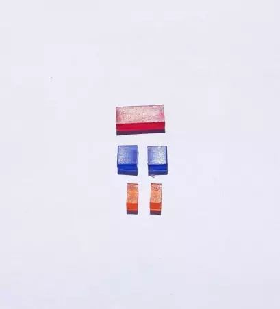 Rampe de gyrophares à monter - 2 orange, 2 rouge et 1 bleu - Ech. 1:43