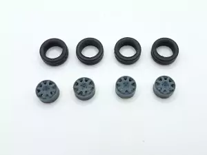 4 roues ø15.30 mm (type Renault) - 3D Creative - 1:43