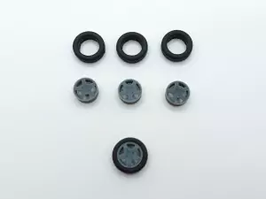 4 roues ø13 mm (Type Peugeot) - 3D Creative - 1:43