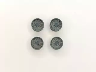 4 jantes 10 rayons - ø11.20 x 5 mm - Résine 3D - 1:43