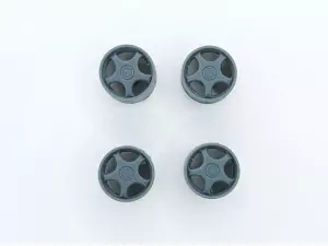 4 Jantes ø11.50mm - Résine 3D - 1:43