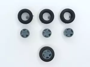 4 roues ø15.20 mm (Type Peugeot) - 3D Creative - 1:43