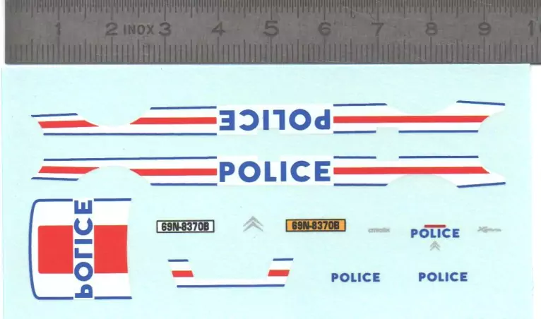 Décalcomanie - Citroën Xsara - POLICE - Ech. 1:43
