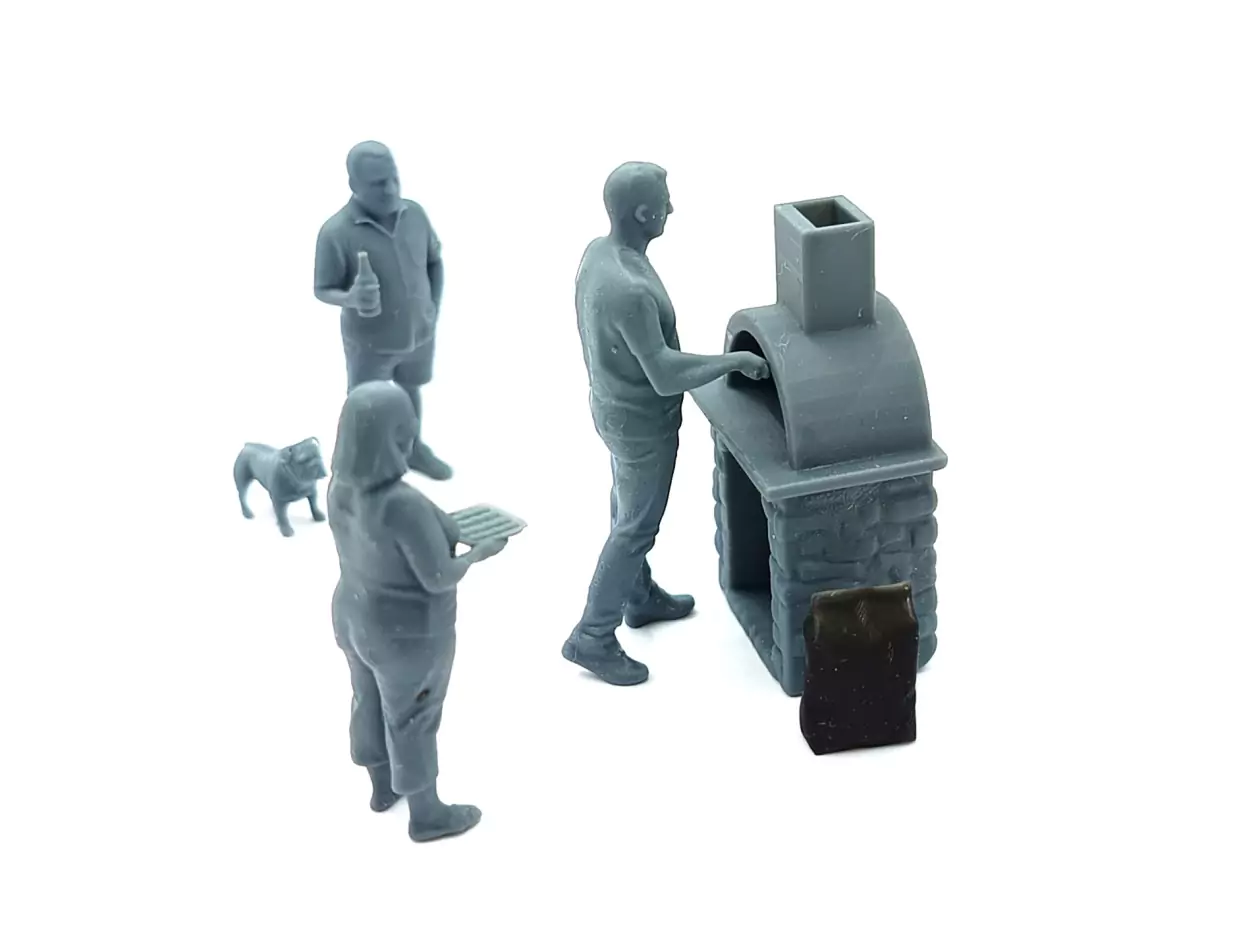 Diorama : Scène BARBECUE - 3D CREATIVE - 1:43