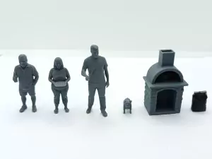 Diorama : Scène BARBECUE - 3D CREATIVE - 1:43