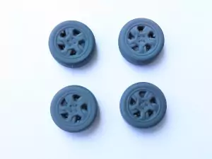 4 roues (type Dacia) ø15.50mm - 3D CREATIVE - 1:43